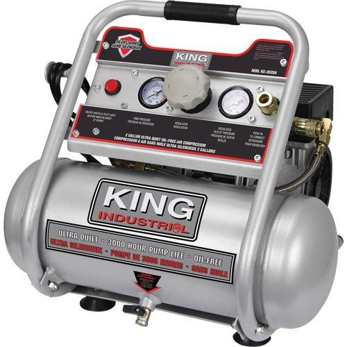 Oil-Free Air Compressor, Electric, 2 Gal. (2.4 US Gal), 125 PSI, 120/1 V Infinity Industrial Services Inc.