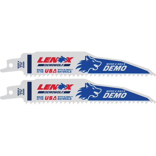 Lame de scie alternative pour d&eacute;molitions, Bim&eacute;tal, 6 Dents par pouce, 6" lo x 1" la Infinity Industrial Services Inc.