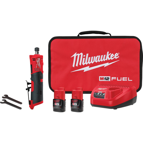 Trousse meuleuse droite M12 Fuel, 1/4" collet, 12 V, Lithium-ion Infinity Industrial Services Inc.