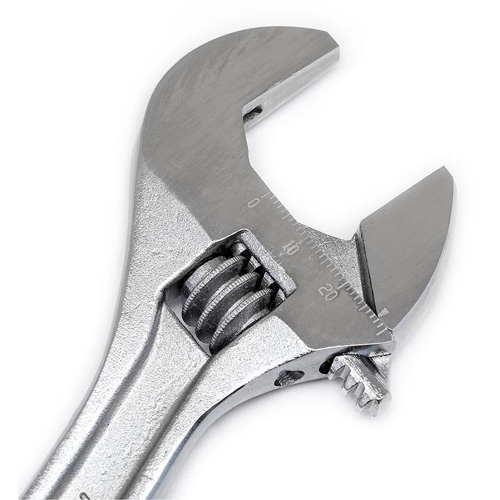 Adjustable Wrench - Bagged, 8" L, 1-1/8"/29 mm Max Width, Chrome Infinity Industrial Services Inc.