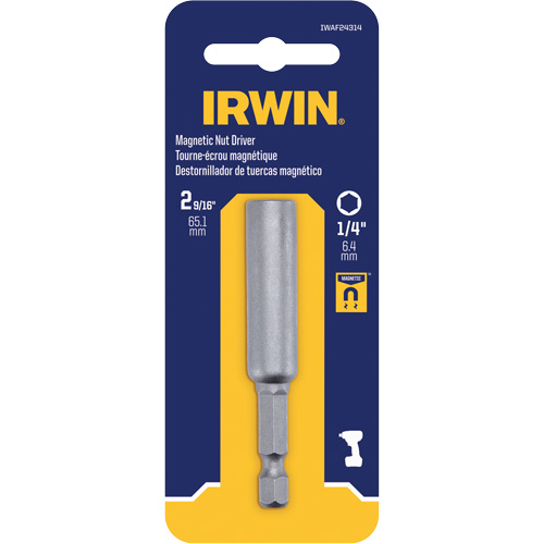 Tourne-&eacute;crou, Embout 1/4", Prise 1/4", 2-9/16" lo, Magn&eacute;tique Infinity Industrial Services Inc.