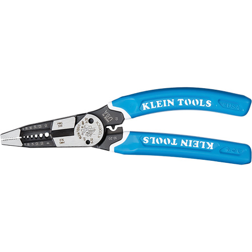 Klein-Kurve&reg; Heavy-Duty Wire Stripper, Cutter & Crimper Multi-Tool, 8-1/4" L, 8 - 20 AWG Infinity Industrial Services Inc.