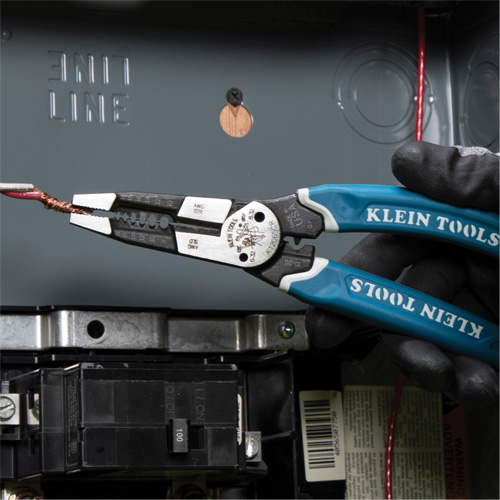 Klein-Kurve&reg; Heavy-Duty Wire Stripper, Cutter & Crimper Multi-Tool, 8-1/4" L, 8 - 20 AWG Infinity Industrial Services Inc.