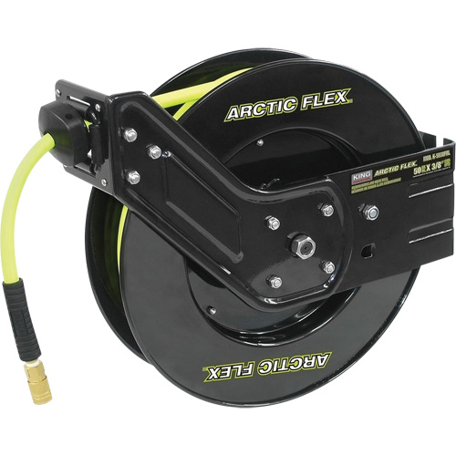 Retractable Hose Reel with Hybrid Polymer Hose, Air, 3/8" x 50', Single Hose, 300 psi Infinity Industrial Services Inc.