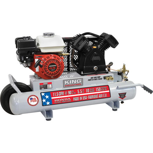 Wheelbarrow Air Compressor, Gas, 10 Gal. (12 US Gal), 150 PSI Infinity Industrial Services Inc.