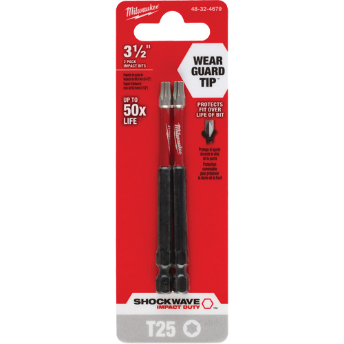 Shockwave Impact Duty Screwdriver Bit, Torx, T-25 Tip, 1/4" Drive Size, 3-1/2" Length Infinity Industrial Services Inc.