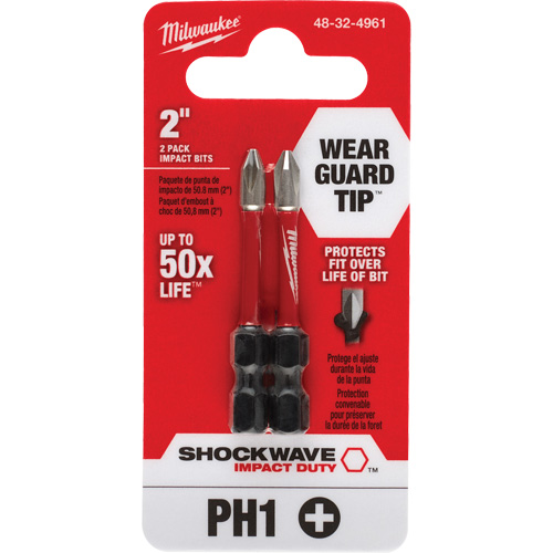 Shockwave Impact Duty Screwdriver Bit, Phillips, #1, 1/4" Drive Infinity Industrial Services Inc.