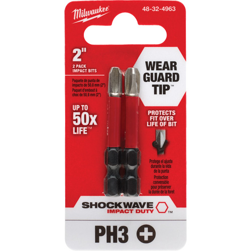 Shockwave Impact Duty Screwdriver Bit, Phillips, #3, 1/4" Drive Infinity Industrial Services Inc.