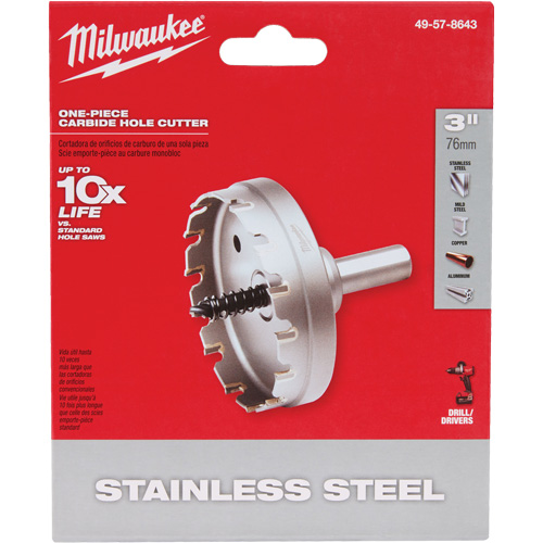 Scies-cloches au carbure monobloc, 3", Profondeur de la coupe de 3/16" Infinity Industrial Services Inc.