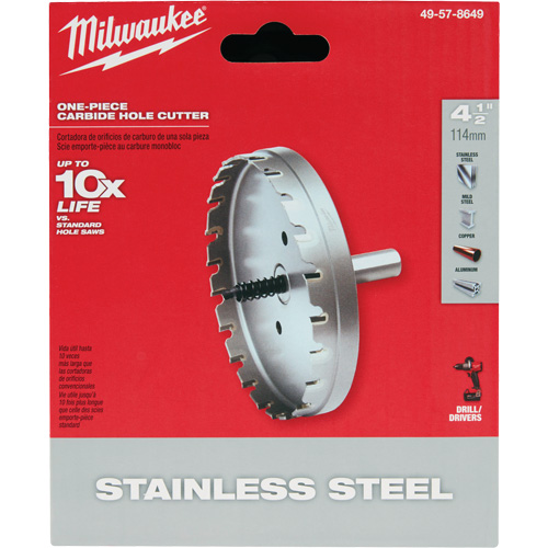 Scies-cloches au carbure monobloc, 4-1/2", Profondeur de la coupe de 3/16" Infinity Industrial Services Inc.