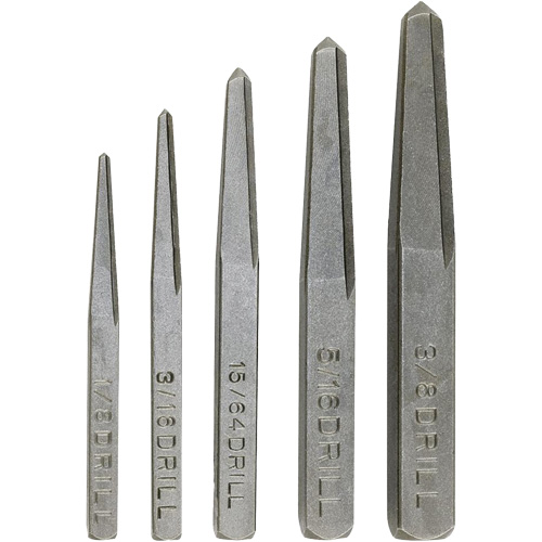 Screw Extractor Set, Chromium Steel, 5 Pieces Infinity Industrial Services Inc.