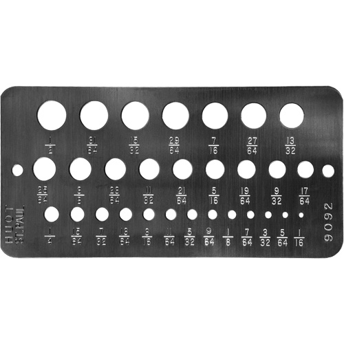 Gabarit de diam&egrave;tres pour foret fractionnaires Drillco Infinity Industrial Services Inc.