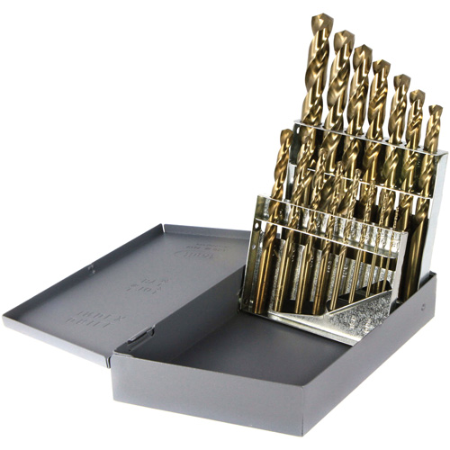Drillco&reg; Heavy-Duty Jobber Length Drill Bit Set, 15 Pieces, Cobalt Infinity Industrial Services Inc.