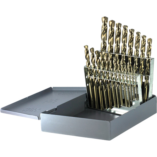 Drillco&reg; Heavy-Duty Jobber Length Drill Bit Set, 21 Pieces, Cobalt Infinity Industrial Services Inc.