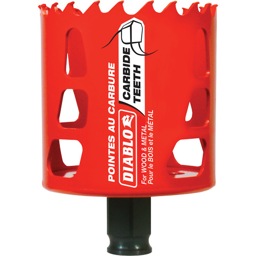 Scie cloche pour bois et m&eacute;tal, 2-1/2", Profondeur de la coupe 2-3/8", Carbure Infinity Industrial Services Inc.