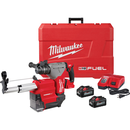 M18 Fuel SDS Plus Rotary Hammer with Hammervac Dust Extractor Kit, 18 V, 1-1/8" - 3", 800 RPM Infinity Industrial Services Inc.