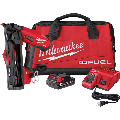 M18 Fuel 16 Gauge Angled Finish Nailer Kit, 18 V, Lithium-Ion Infinity Industrial Services Inc.