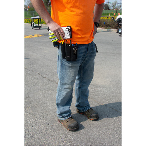 Lineman's Tool Pouch, Multiple Tool Holder, Leather, 3 Pockets Infinity Industrial Services Inc.