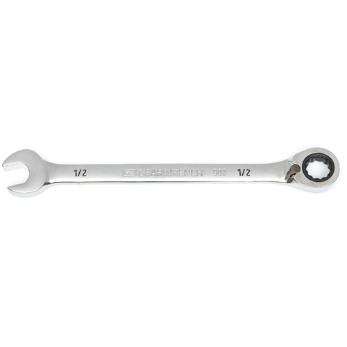 90-Tooth Reversible Ratcheting Wrench, 12 Point, 1/2", Chrome/Polished Finish Infinity Industrial Services Inc.