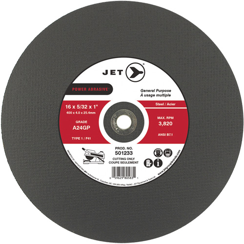 A24GP Power Abrasive Cut-Off Wheel, 20" x 5/32", 1" Arbor, Type 1, 3000 RPM Infinity Industrial Services Inc.
