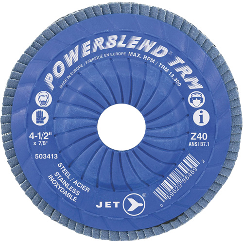 PowerBlend Trimmable Flap Disc, 5" x 7/8", Type 29, Z40 Grit, Zirconia Alumina Infinity Industrial Services Inc.