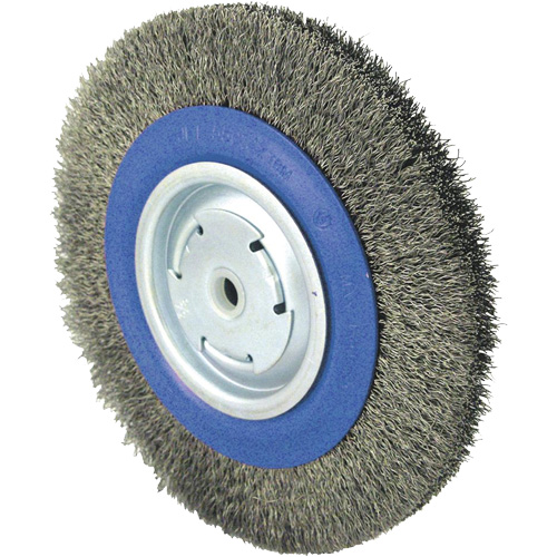 Crimped Wire Wheel Brushes, 8" Dia., 0.014" Fill, 1/2" - 5/8" - 2 Arbor Infinity Industrial Services Inc.