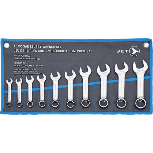 SCWS-10S Stubby Wrench Sets, Combination, 10 Pieces, Imperial Infinity Industrial Services Inc.