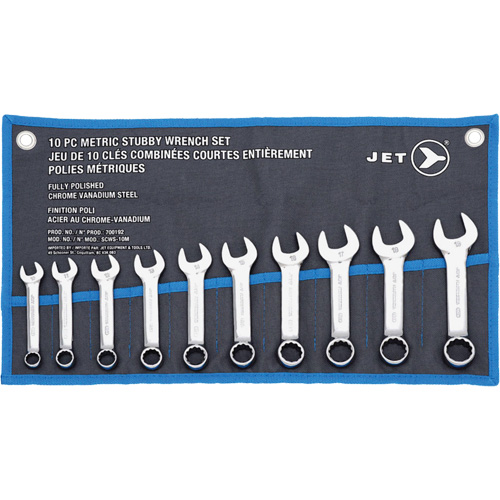SCWS-10M Stubby Wrench Sets, Combination, 10 Pieces, Metric Infinity Industrial Services Inc.