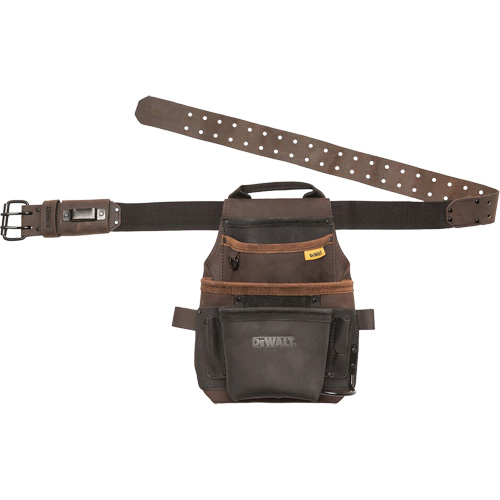 Poche &agrave; outils et ceinture, Porte-outil multiple, Cuir, 12 Poches Infinity Industrial Services Inc.