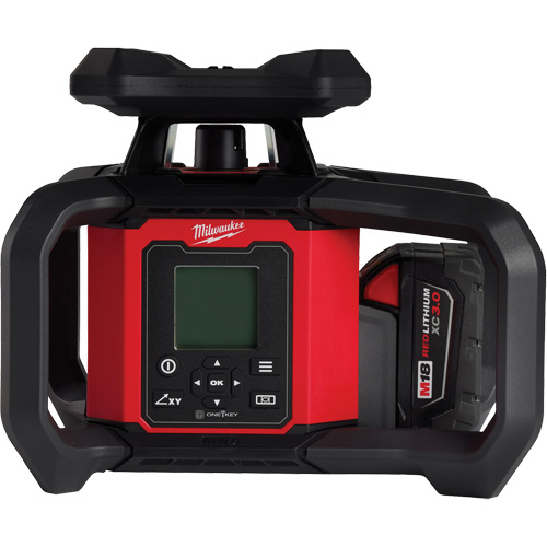 M18 Red Exterior Dual Slope Rotary Laser Level Kit with Receiver & Remote, 4000' (1219.2 m) Infinity Industrial Services Inc.