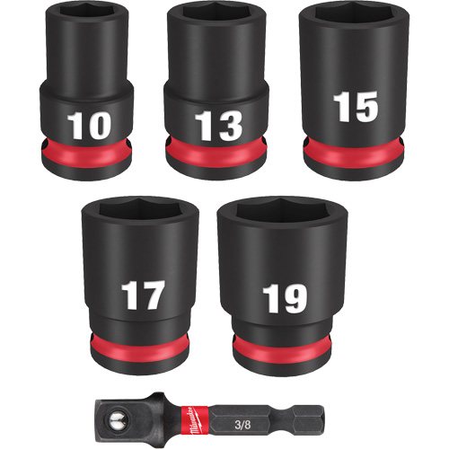 Jeu de douilles m&eacute;triques &agrave; 6 pans Shockwave Impact Duty, 6 Mcx, Chocs, Prise de 3/8" Infinity Industrial Services Inc.