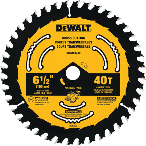 Lame de scie circulaire, 6-1/2", 24 dents, Pour Bois Infinity Industrial Services Inc.