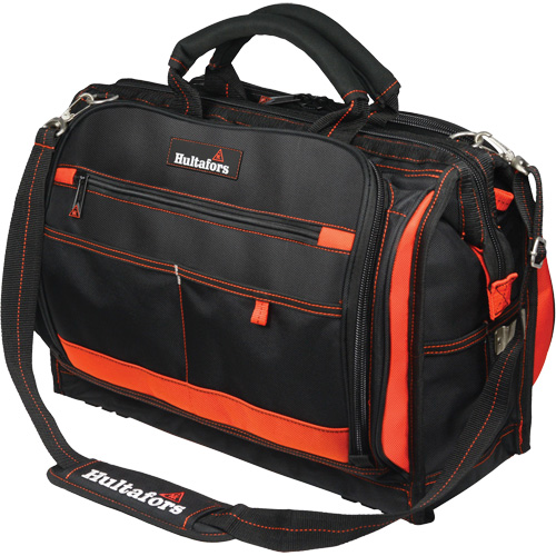 Porte-outils &agrave; compartiments multiples de 18", Polyester balistique, 50 pochettes, Noir/Rouge Infinity Industrial Services Inc.