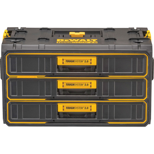 ToughSystem&reg; 2.0 Three-Drawer Unit, 21-4/5" x 12-3/10" x 12-3/5", Black/Yellow Infinity Industrial Services Inc.