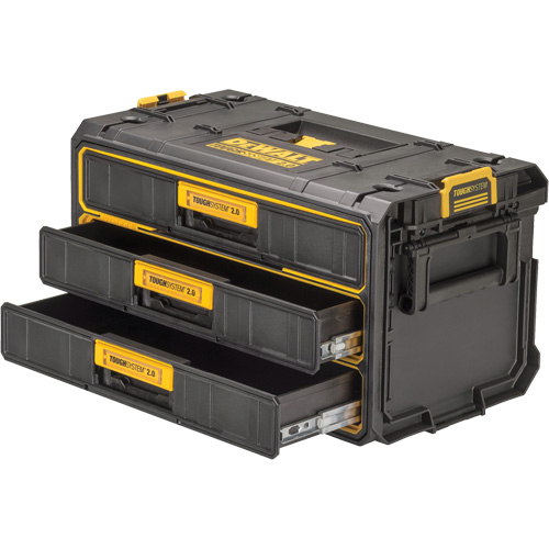 ToughSystem&reg; 2.0 Three-Drawer Unit, 21-4/5" x 12-3/10" x 12-3/5", Black/Yellow Infinity Industrial Services Inc.