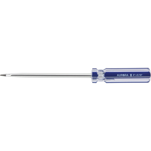 Blue Transparent Striped Slotted Screwdriver, 5/16" Tip, Round, Plastic Handle Infinity Industrial Services Inc.