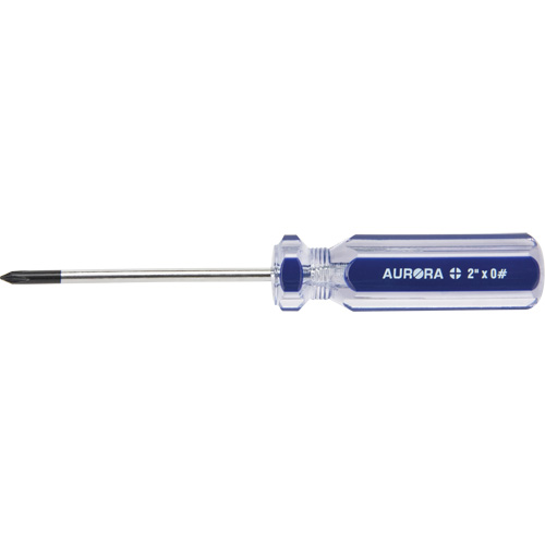 Tournevis Philips bleu transparent avec bandes, #0, Prise Plastique Infinity Industrial Services Inc.