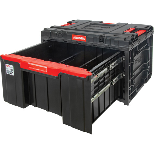 Arx&reg; Single Drawer Toolbox, 11-1/5" W x 18-3/10" D x 9-1/10" H, Black/Red Infinity Industrial Services Inc.