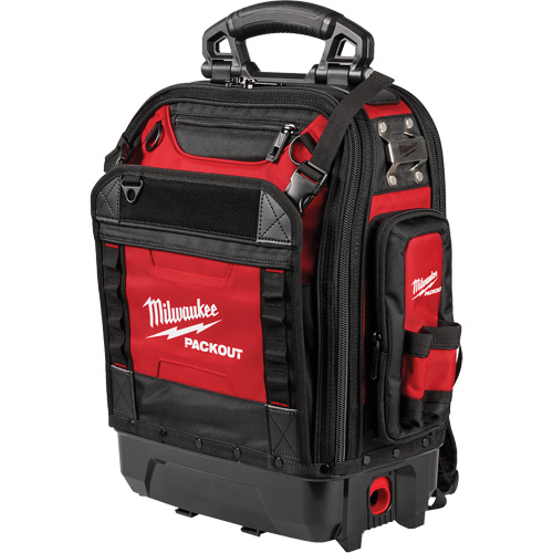 PackOut Structured Backpack, 9-1/2" L x 18" W, Black/Red, Polyester Infinity Industrial Services Inc.