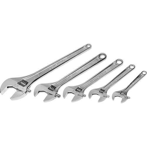 Chrome Wrench Set, Adjustable, 5 Pieces, Imperial and Metric Infinity Industrial Services Inc.