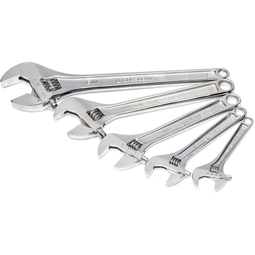 Chrome Wrench Set, Adjustable, 5 Pieces, Imperial and Metric Infinity Industrial Services Inc.