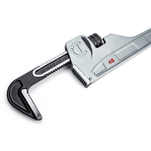 Cl&eacute; &agrave; tuyaux, Cap des m&acirc;choires 6", Longueur 48", Fini Rev&ecirc;tement en poudre, Prise Non-ergonomique Infinity Industrial Services Inc.