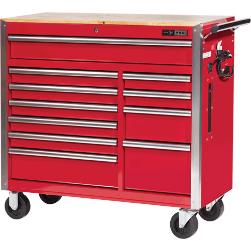 PRC4211 Pro Series Roller Cabinet, 11 Drawers, 42" W x 18" D x Red Infinity Industrial Services Inc.