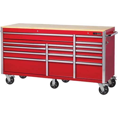 PRC7215 Pro Series Roller Cabinet, 15 Drawers, 72" W x 24" D x Red Infinity Industrial Services Inc.
