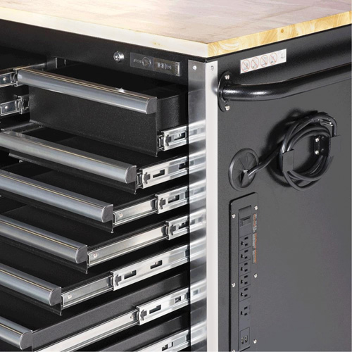 HDRC7220 HD Series Roller Cabinet, 20 Drawers, 72" W x 24" D x 42-3/10" H, Black Infinity Industrial Services Inc.