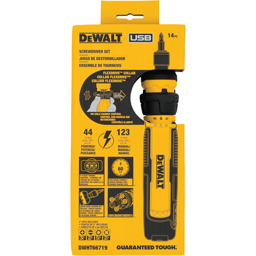 14-Piece Cordless Screwdriver Set with FLEXDRIVE Control, 4 V, 44 in-lbs/5 Nm Max. Torque Infinity Industrial Services Inc.