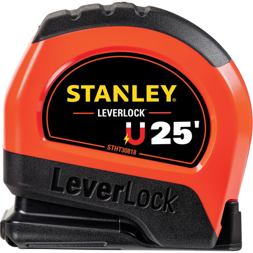 High-Visibility Magnetic LEVERLOCK&reg; Tape Measure, 25', Imperial Graduations Infinity Industrial Services Inc.