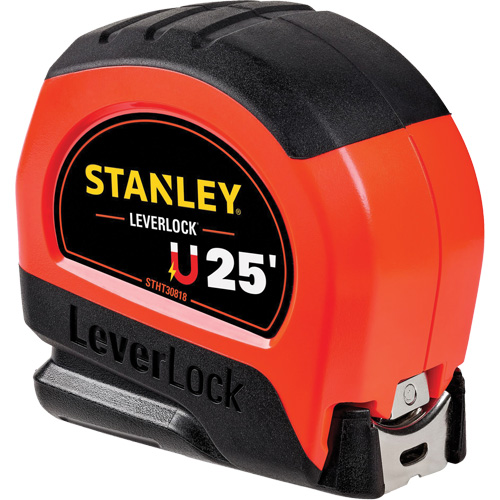 High-Visibility Magnetic LEVERLOCK&reg; Tape Measure, 25', Imperial Graduations Infinity Industrial Services Inc.