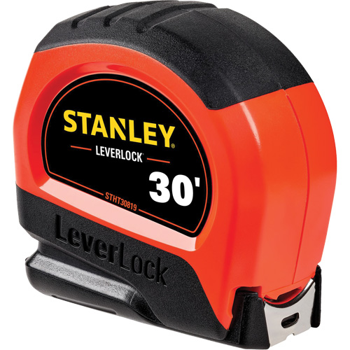 High-Visibility LEVERLOCK&reg; Tape Measure, 30', Imperial Graduations Infinity Industrial Services Inc.