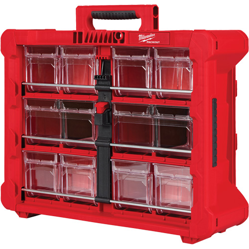 PACKOUT Tilt Bin Organizer, 15-1/5" x 19-7/10" x 6-7/10", Black/Red Infinity Industrial Services Inc.